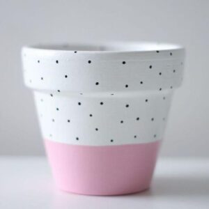 Pink Dotted Pot (5 inches)