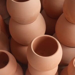 Set of 3 Clay pots