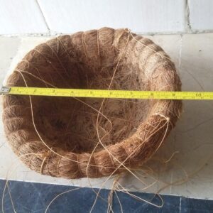 Coconut shell hanging basket