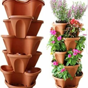 Vertical tower pots